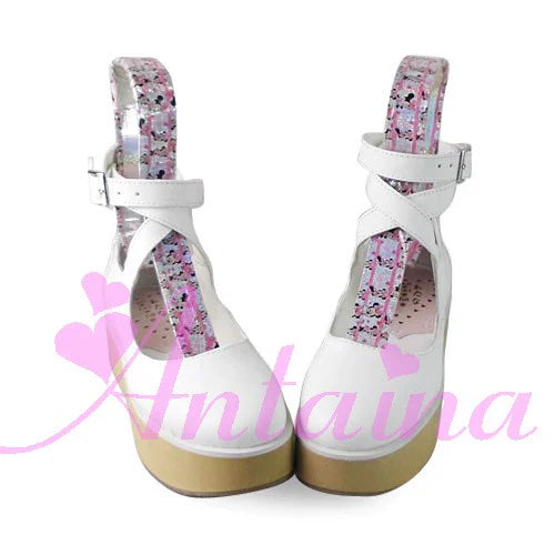 Punk Lolita High Platform Ankle-Strap Shoes - image 8