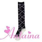 Sweet Cotton Lolita Socks Black White Pink - image 3