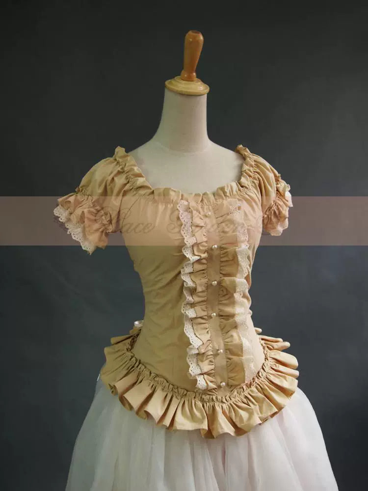 Elegant Lolita Lace Shirt, Off-Shoulder - image 3