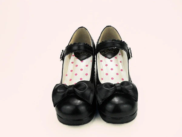 Sweet Lolita Heel Shoes Butterfly Bow Shoes - image 19
