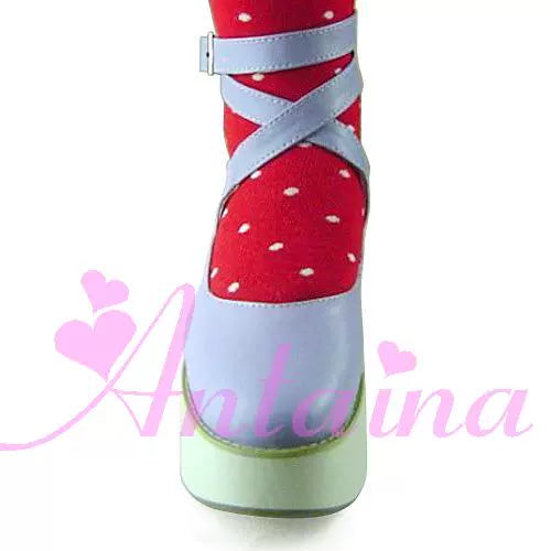 Punk Lolita High Platform Ankle-Strap Shoes - image 25
