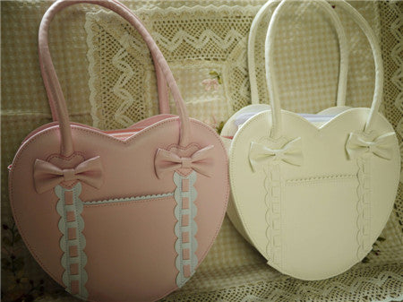 Satin Bridge - Heart-shape Lolita Bag - image 11