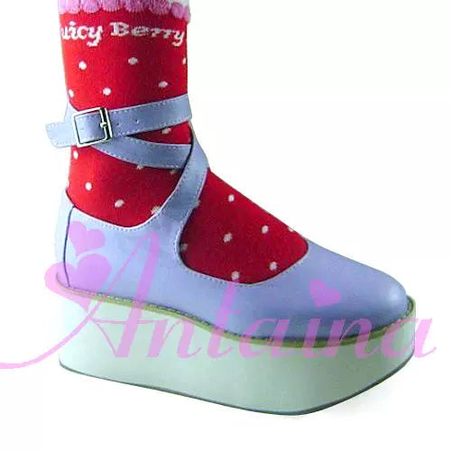 Punk Lolita High Platform Ankle-Strap Shoes - image 26