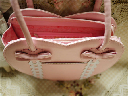 Satin Bridge - Heart-shape Lolita Bag - image 5