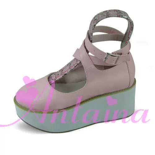 Punk Lolita High Platform Ankle-Strap Shoes - image 36
