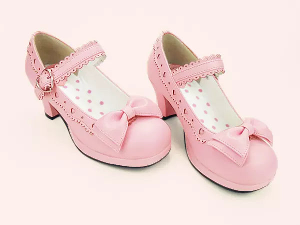 Sweet Lolita Heel Shoes Butterfly Bow Shoes - image 2