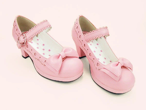 Sweet Lolita Heel Shoes Butterfly Bow Shoes - image 4