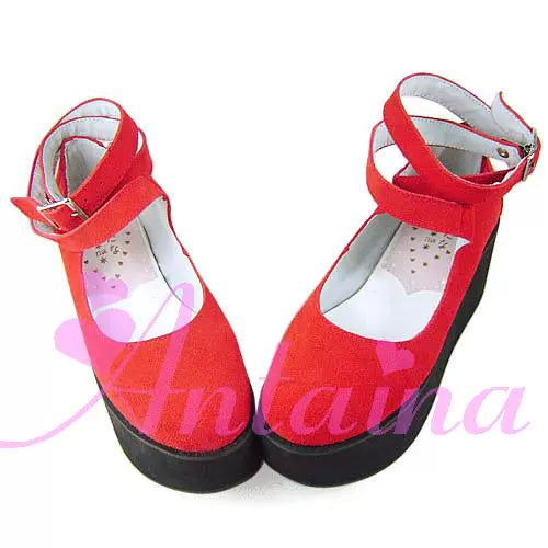 Punk Lolita High Platform Ankle-Strap Shoes - image 21