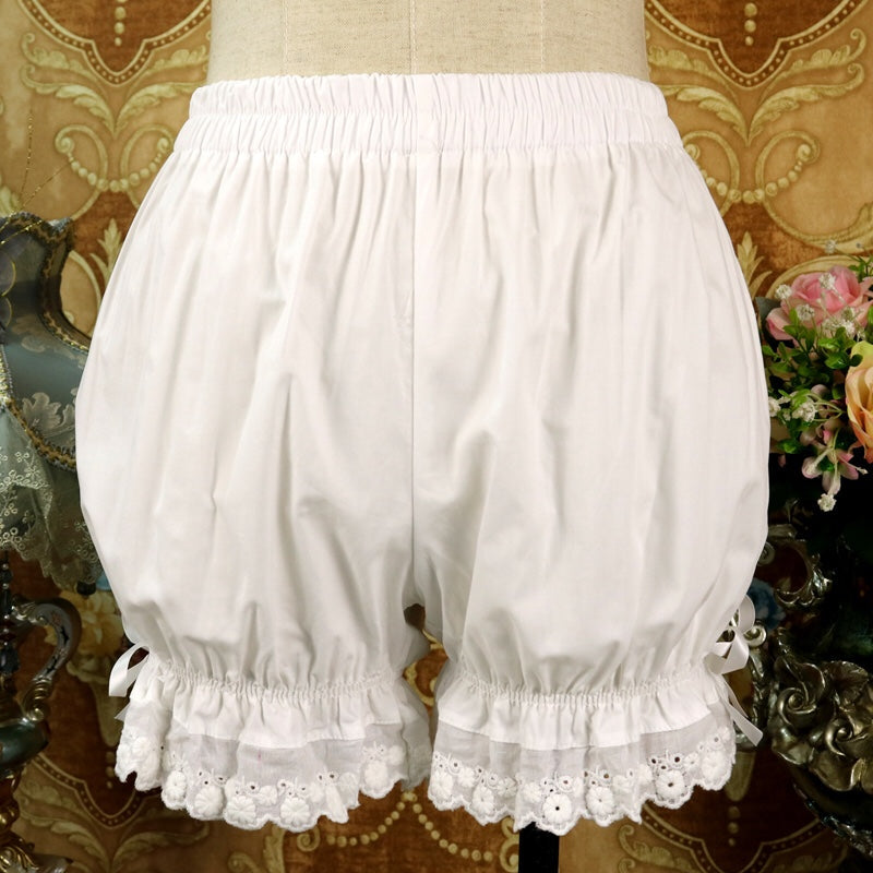 Daily Cotton Lolita Bloomers, Black and White - image 1