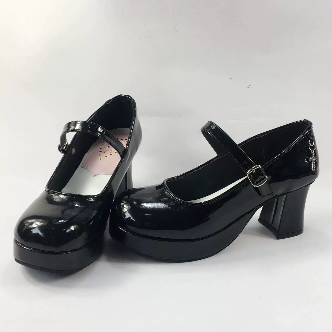Antaina Punk Lolita Metal Cross Horseshoe Heels - image 3