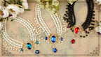 Lolita Pearl Necklace, Gemstone Pendant and Matching Ring Collection - image 26