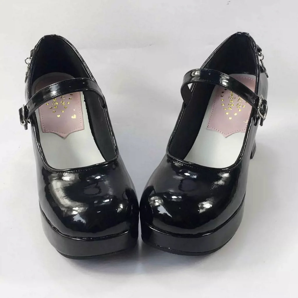 Antaina Punk Lolita Metal Cross Horseshoe Heels - image 4