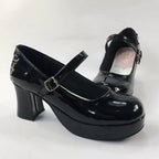 Antaina Punk Lolita Metal Cross Horseshoe Heels - image 1