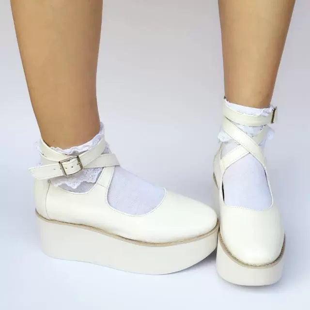 Punk Lolita High Platform Ankle-Strap Shoes - image 2