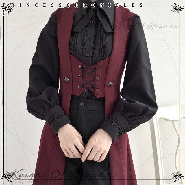 The Night Prelude Medieval Ouji Lolita Long Vest - image 8