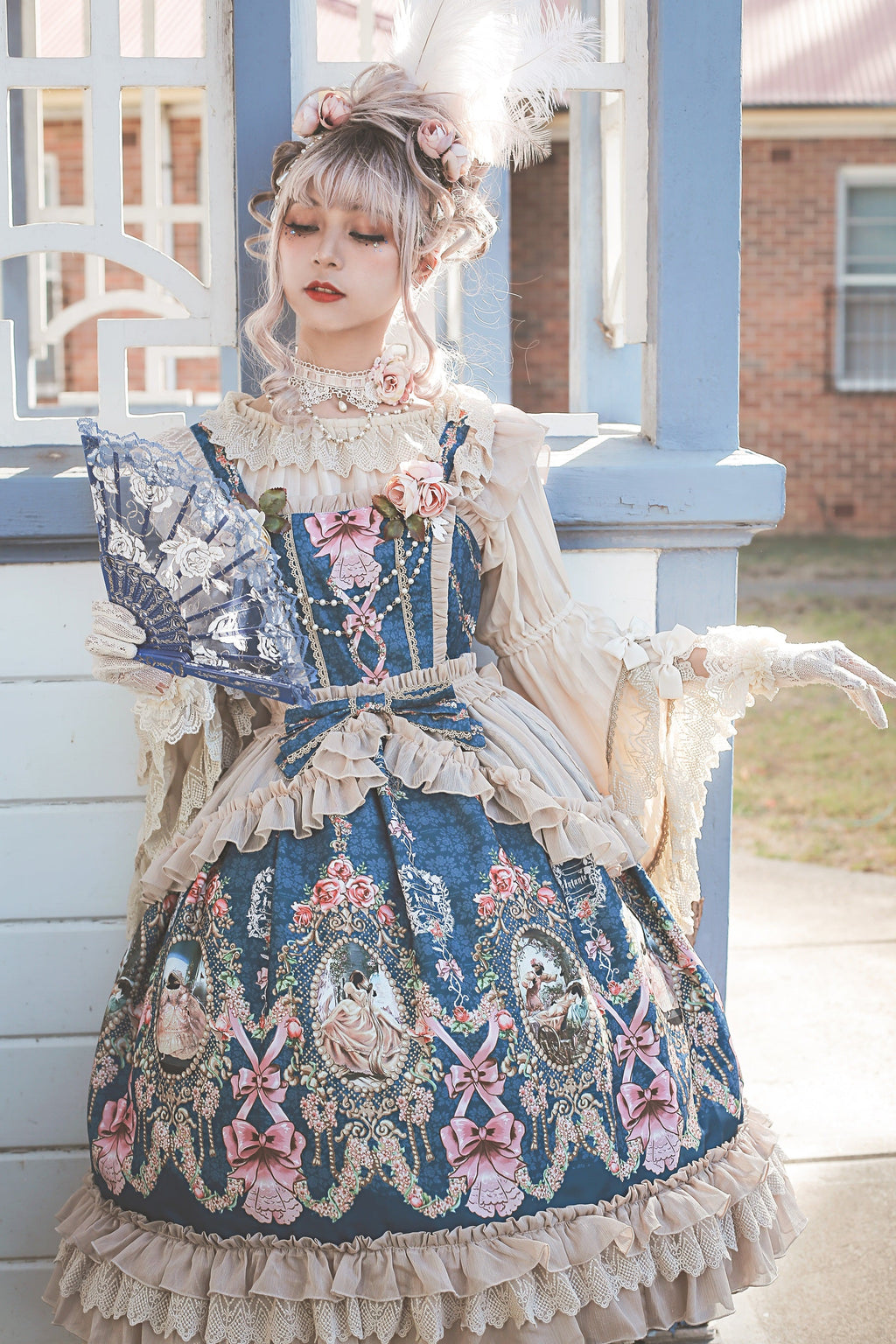 Fairytale Town Prom - Printed Tea Party Classic Lolita JSK Suit - image 22