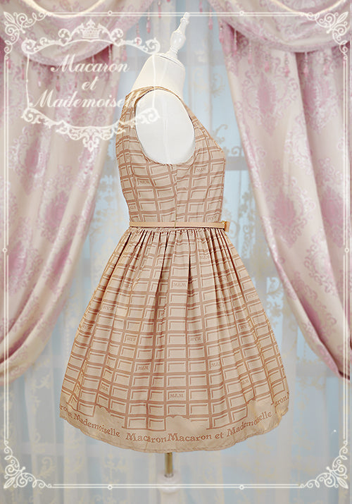Le Chocolat - Elegant Lolita Macaron Chocolate Series JSK Dress - image 4