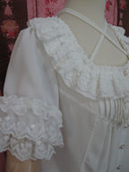 Square Collar Chiffon Lolita Loose Blouse - image 2