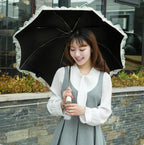 Foldable Lolita Parasol, Sunscreen Lace Flounce Multicolors - image 9