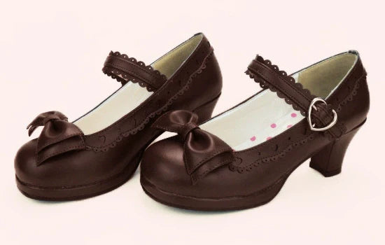 Sweet Lolita Heel Shoes Butterfly Bow Shoes - image 11
