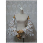 Elegant Lolita Hime Ruffled Chiffon Arm Sleeves - image 3