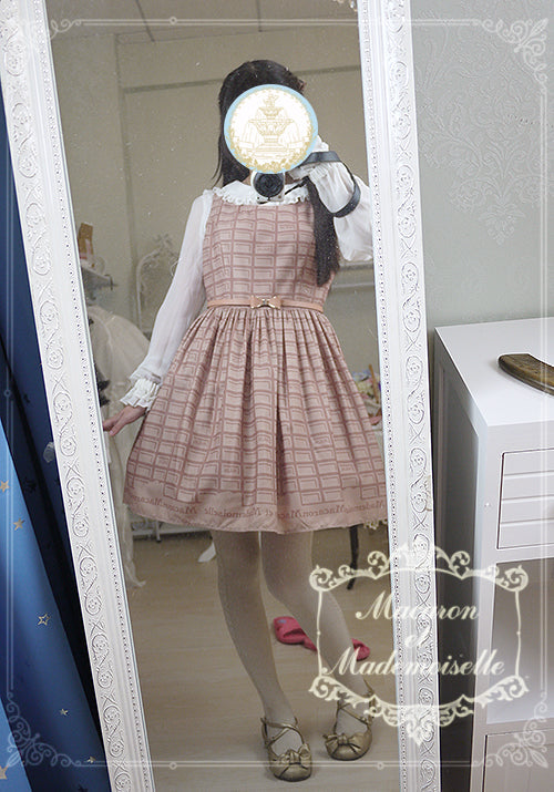Le Chocolat - Elegant Lolita Macaron Chocolate Series JSK Dress - image 14