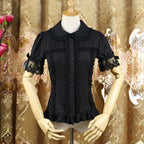 Sweet Lolita Shirt Short Sleeve Chiffon Blouse - image 2