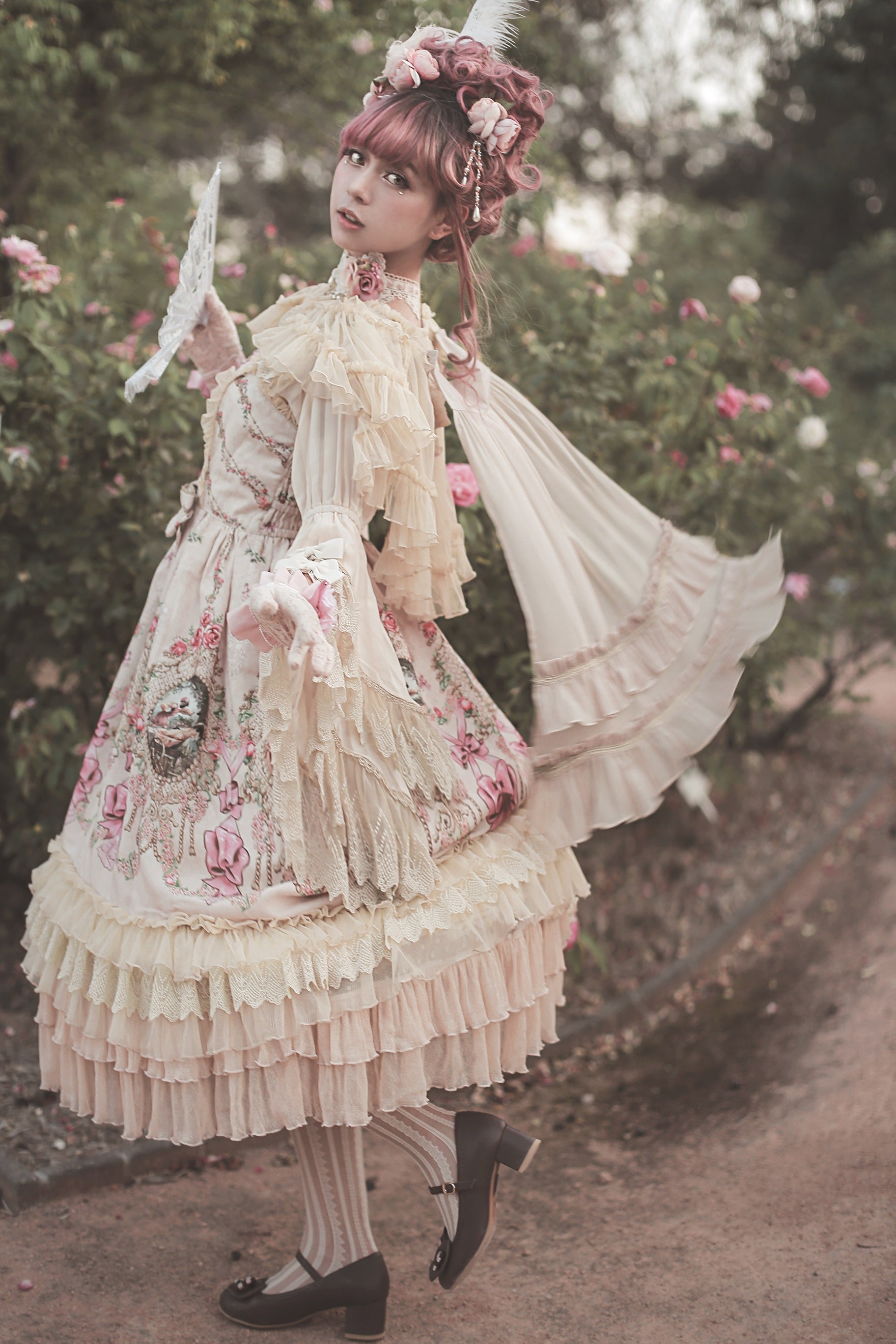 Fairytale Town Prom - Printed Tea Party Classic Lolita JSK Suit - image 12