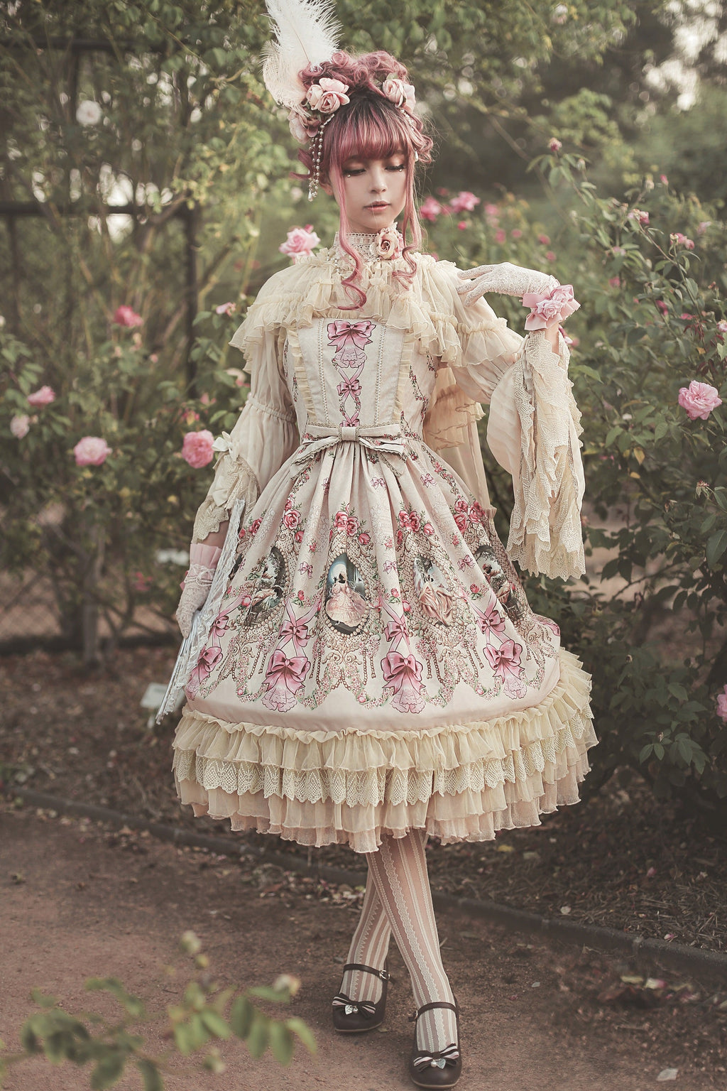 Fairytale Town Prom - Printed Tea Party Classic Lolita JSK Suit - image 13