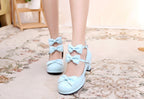 Gott Melody - Round-head Bowtie Leather Lolita Shoes - image 15