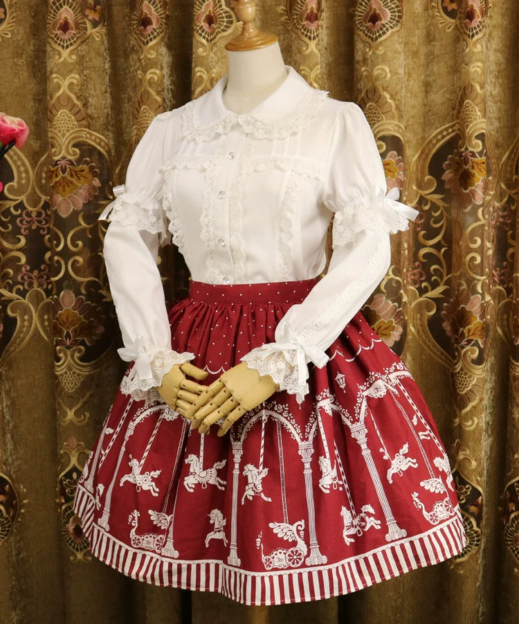 Sweet Lolita Shirt Short Sleeve Chiffon Blouse - image 10