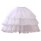 White Elegant Lolita Petticoat, Adjustable Length - image 5