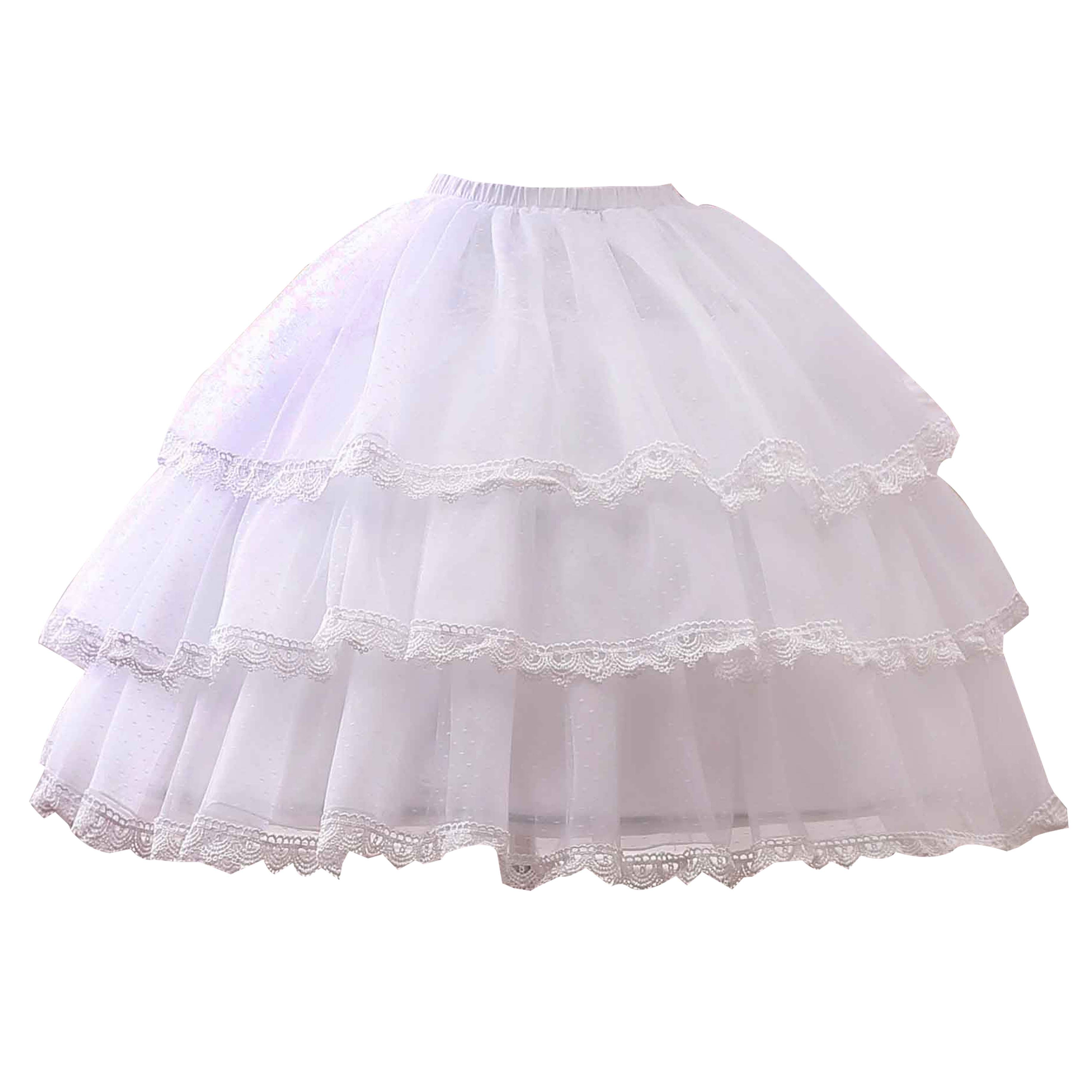 White Elegant Lolita Petticoat, Adjustable Length - image 5