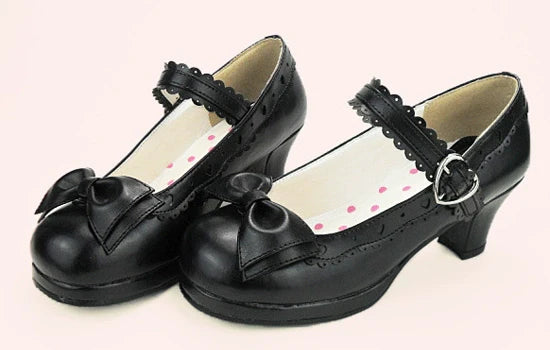 Sweet Lolita Heel Shoes Butterfly Bow Shoes - image 17