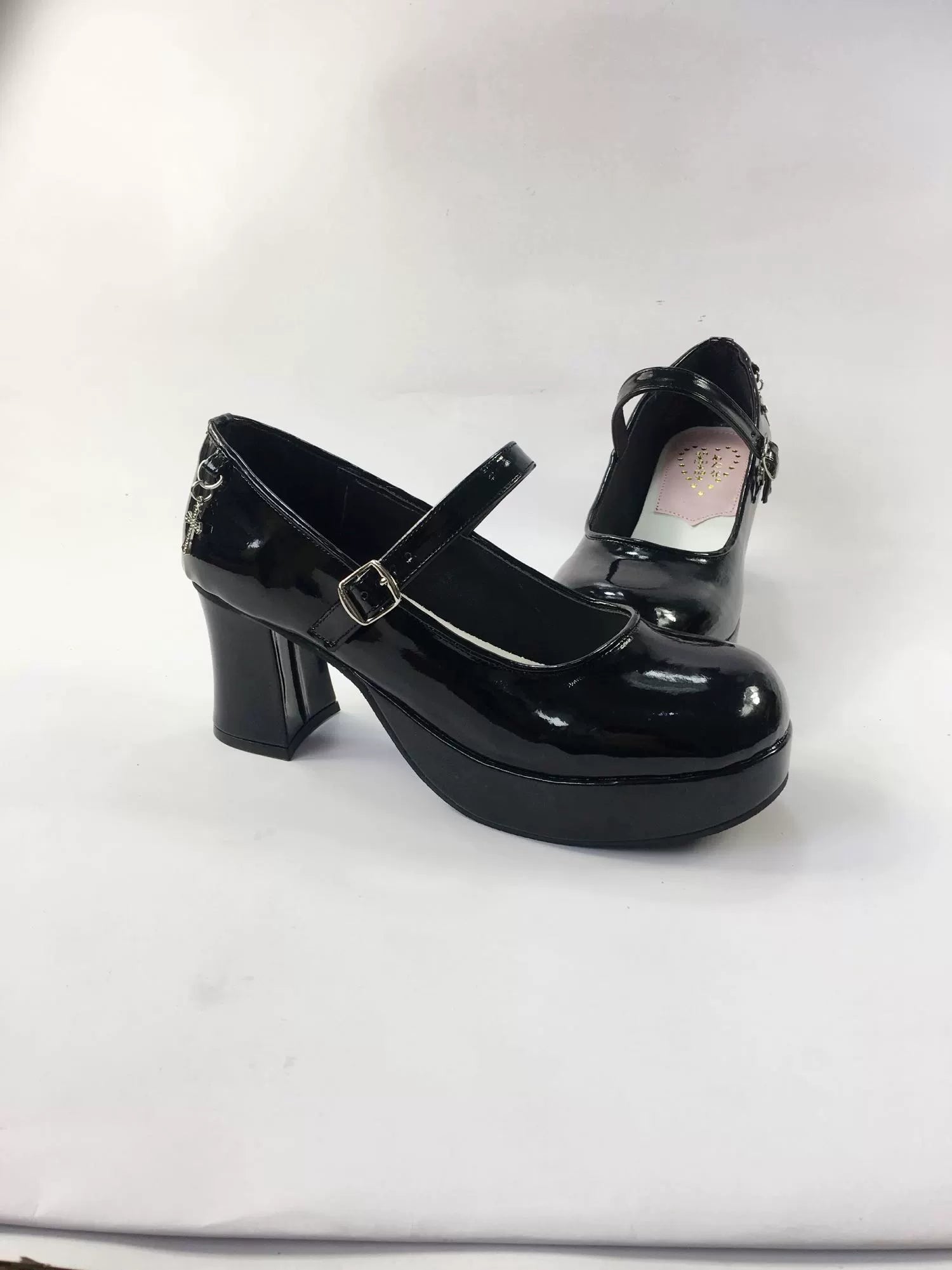 Antaina Punk Lolita Metal Cross Horseshoe Heels - image 5