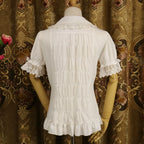 Sweet Lolita Shirt Short Sleeve Chiffon Blouse - image 5