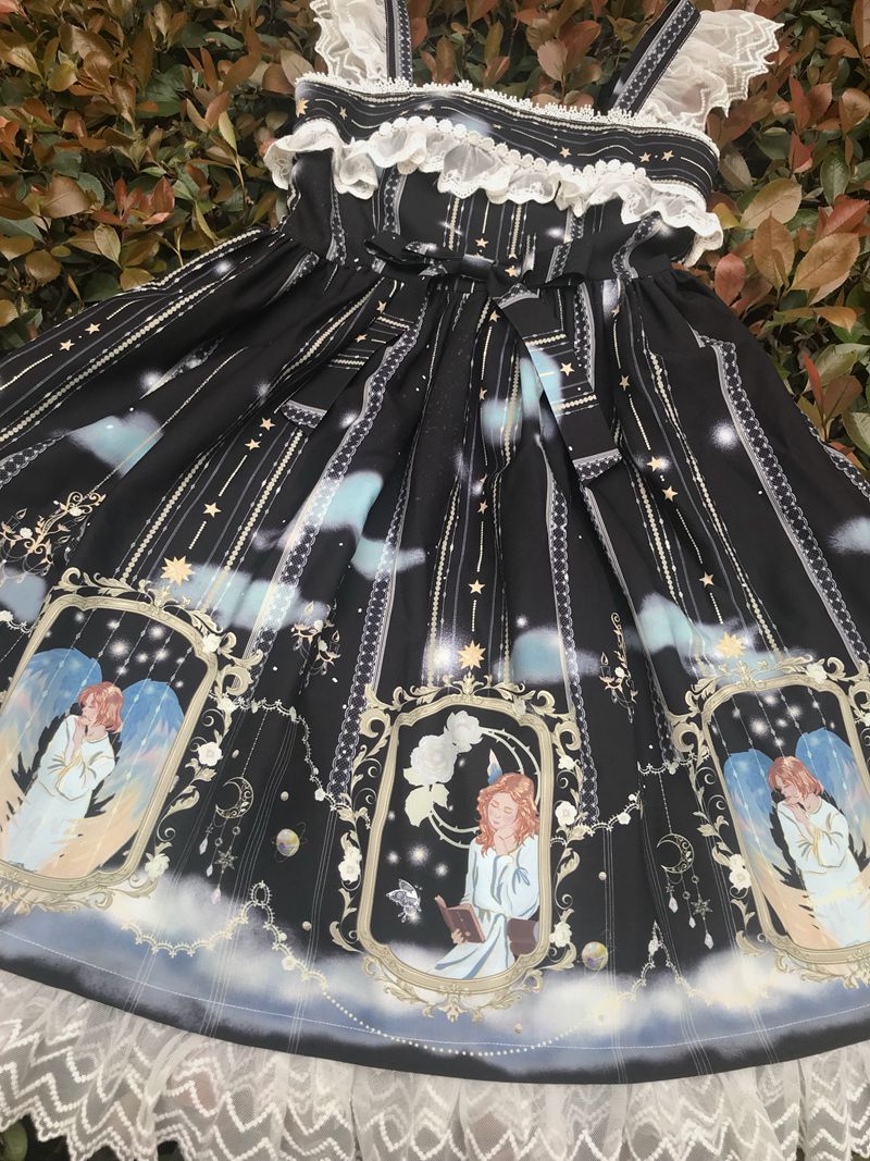 Oriel's Blessing - Angel-themed Printed Lolita JSK Dress - image 12