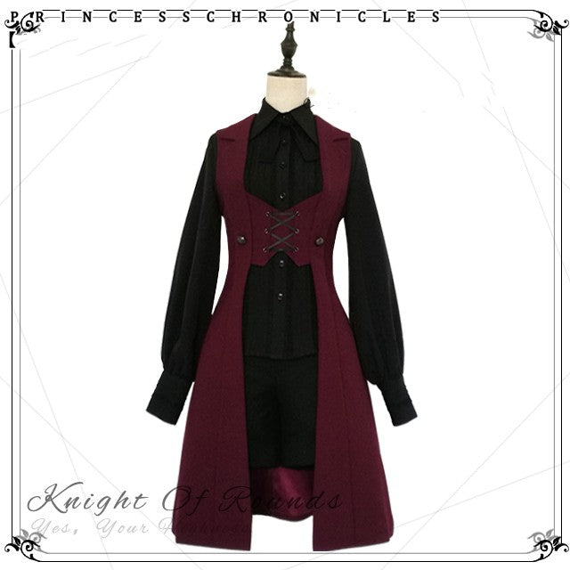 The Night Prelude Medieval Ouji Lolita Long Vest - image 5