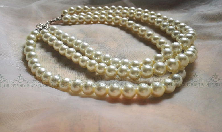 Hepburn Time - Retro Elegant Tiered Pearl Choker - image 5