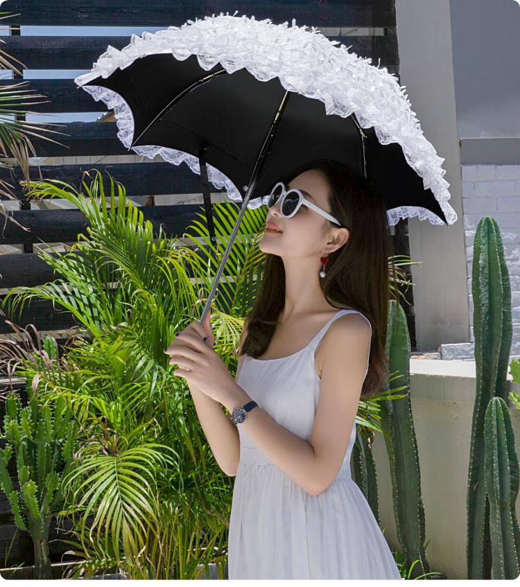Foldable Sunscreen Princess Lolita Parasol with Bows - image 7