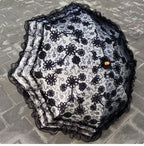 Foldable Princess Lolita Sequin Sun Parasol - image 20