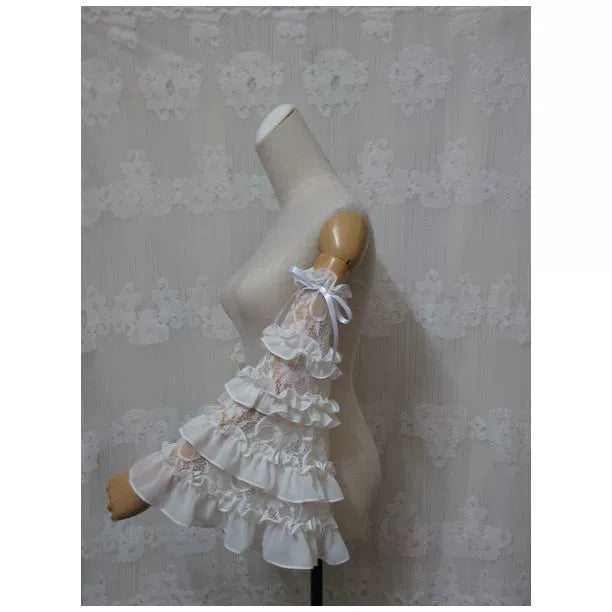 Elegant Lolita Hime Ruffled Chiffon Arm Sleeves - image 5