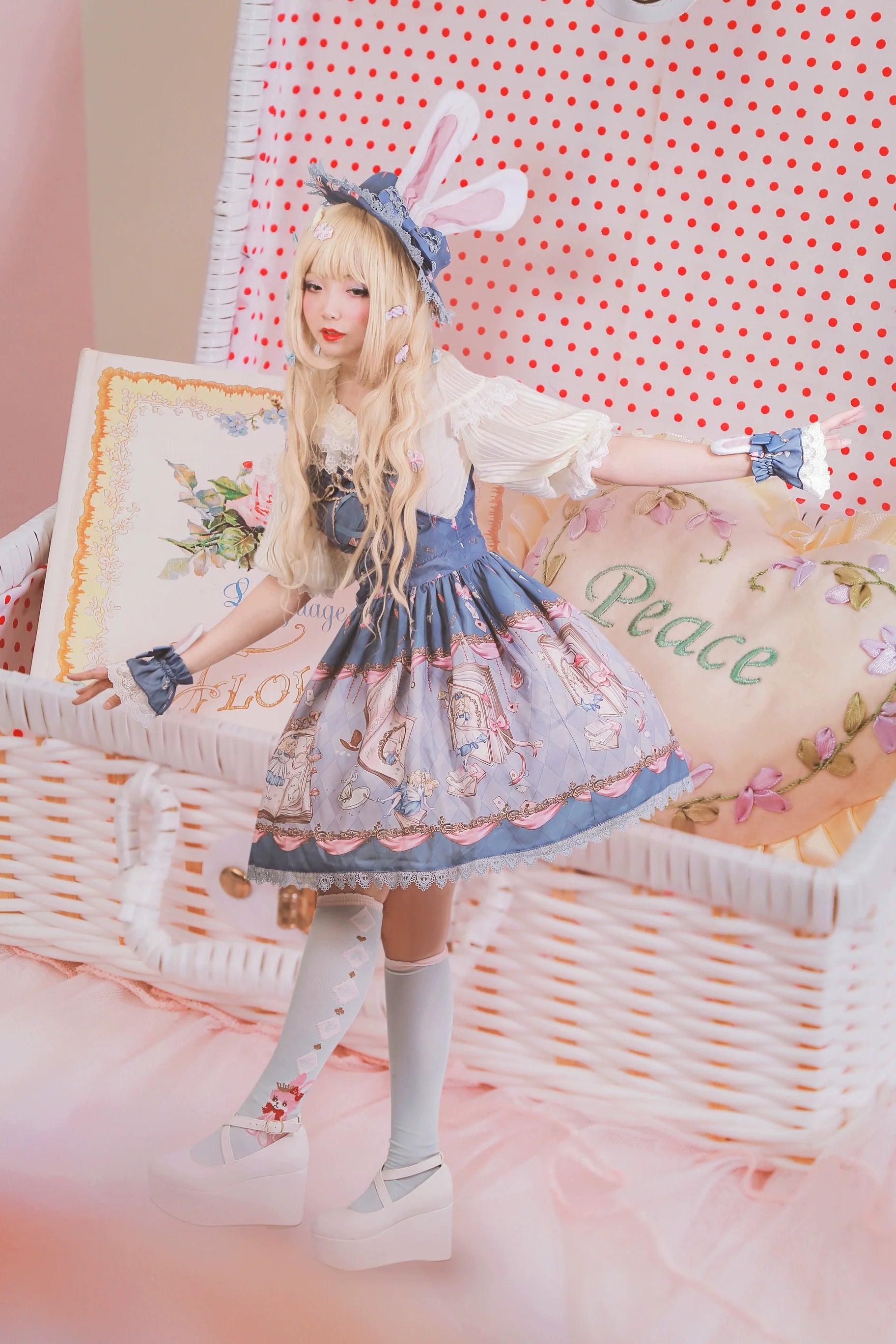 Sweet Lolita Accessories Bonnet KC Socks Beret - image 15