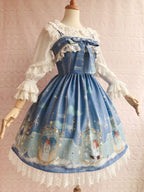 Oriel's Blessing - Angel-themed Printed Lolita JSK Dress - image 3