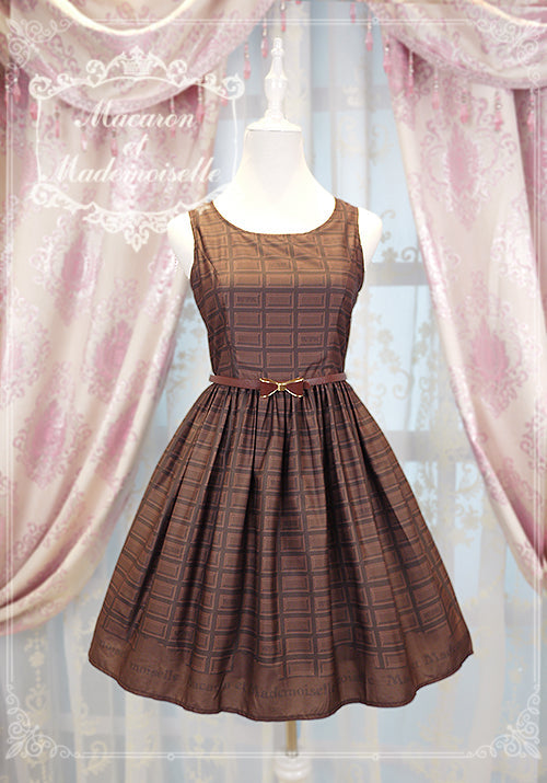Le Chocolat - Elegant Lolita Macaron Chocolate Series JSK Dress - image 10
