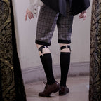 Ouji Lolita Black & White Calf Socks - image 2