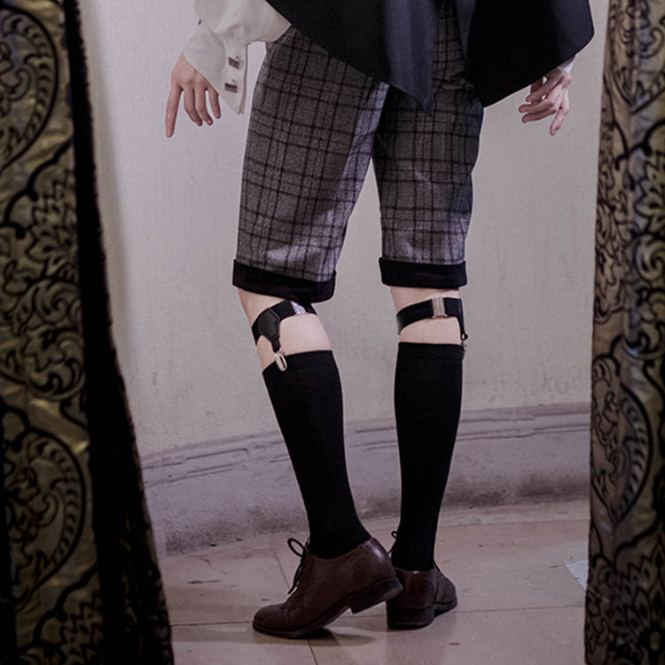 Ouji Lolita Black & White Calf Socks - image 2