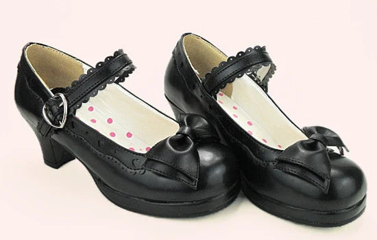 Sweet Lolita Heel Shoes Butterfly Bow Shoes - image 15