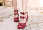 Gott Melody - Round-head Bowtie Leather Lolita Shoes - image 2