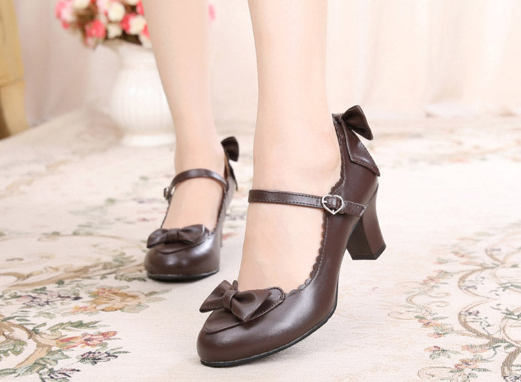 Kawaii Lolita Round Toe Shoes - image 8